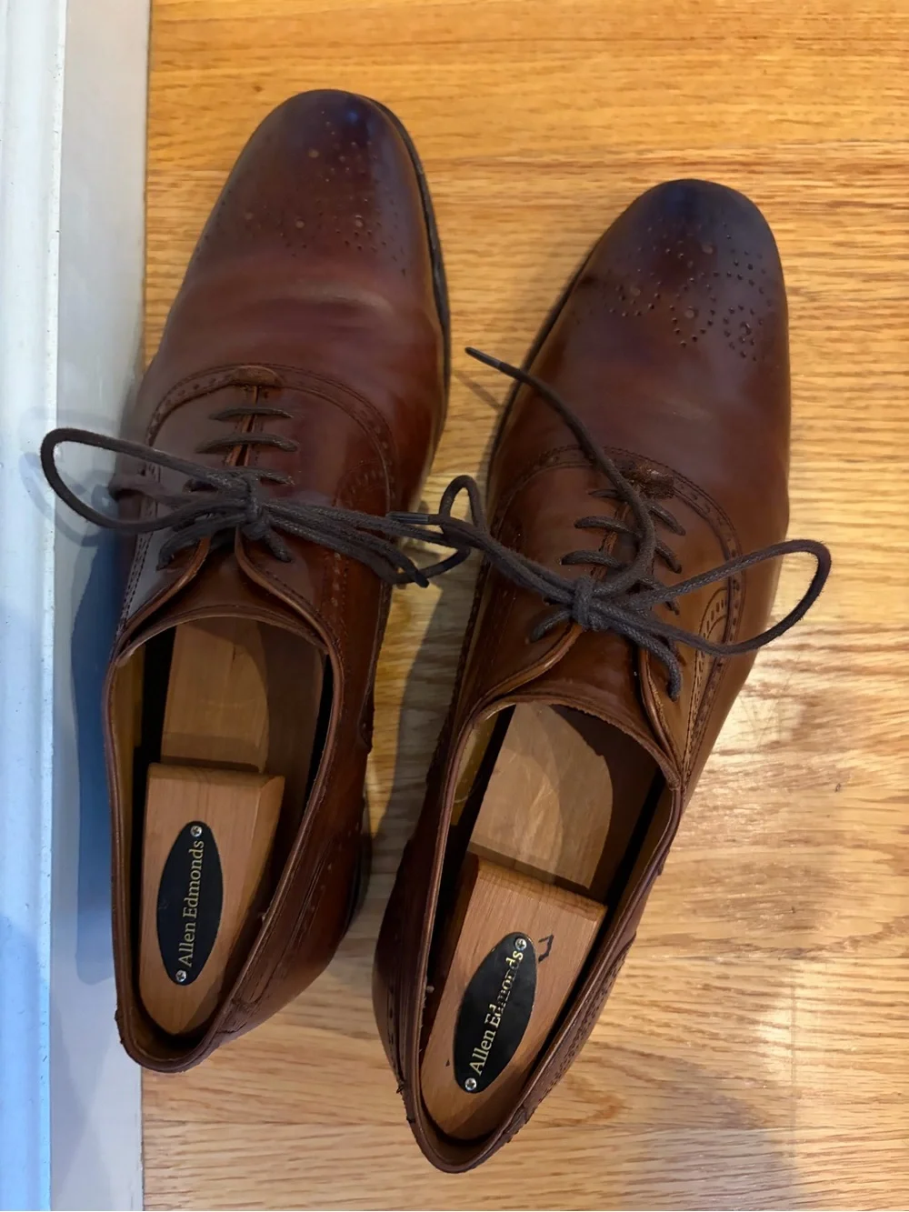 Allen Edmonds Brown Oxfords size 9.5